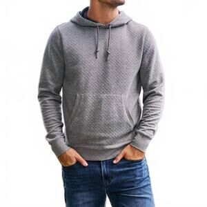 NEW FLAGS & ANTHEM bradner super-soft quilted hoodie in grey heather